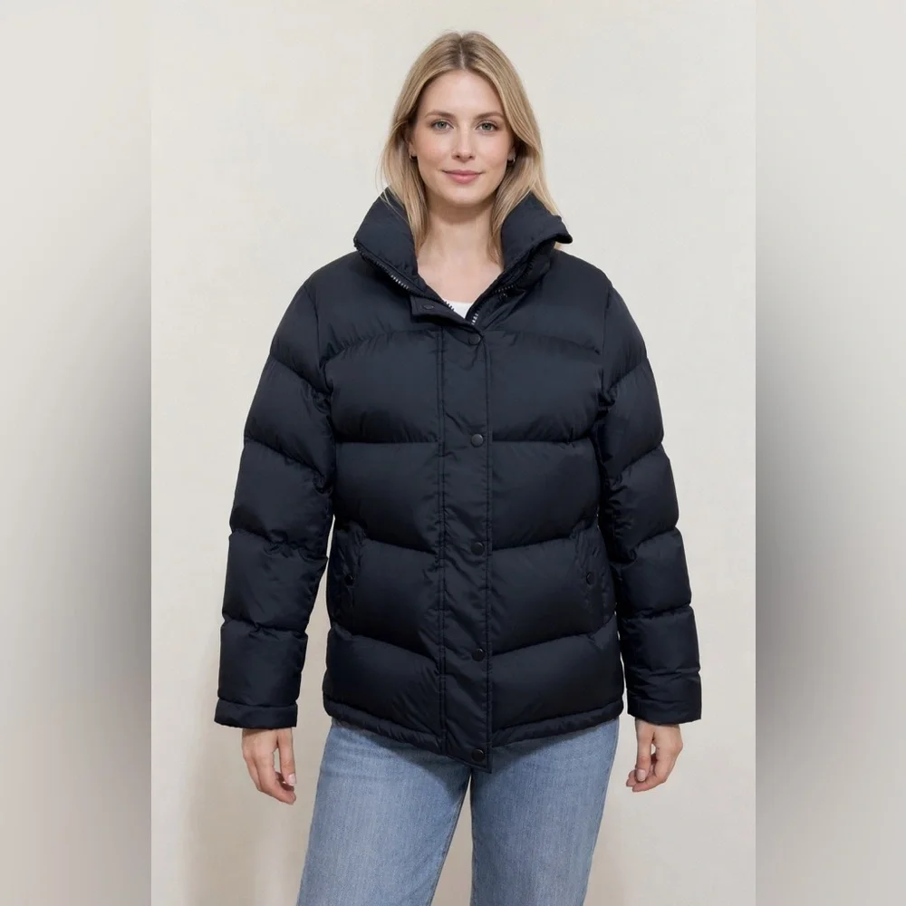 Quince 700 Fill Down Puffer Jacket Black Women’s small Extreme Cold Winter Coat